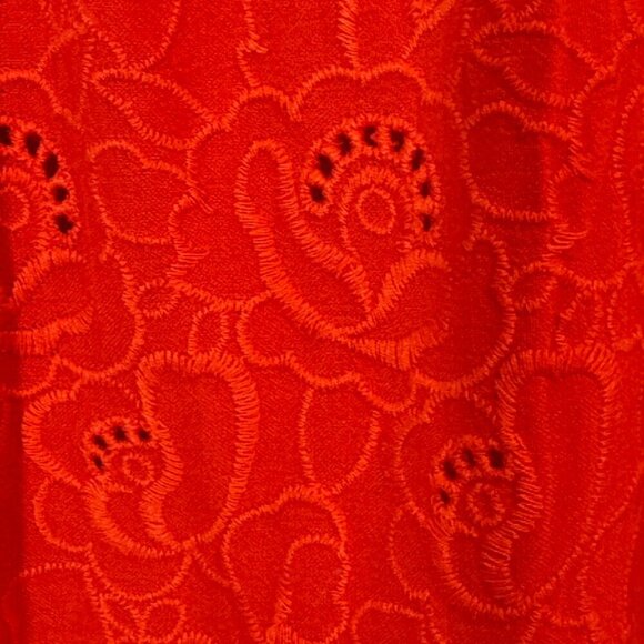 Superdry Red Orange Sun Dress Sundress Embroidered Mini 6 - Picture 8 of 13